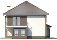 Проект двухэтажного классического дома с встроенным гаражом