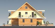 Оригинальный проект дома с двухскатной крышей