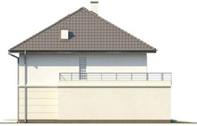 Проект дома с террасой, расположенной над гаражом