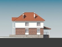 Классический проект двухэтажного дома с просторной террасой