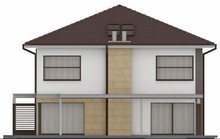 Проект простого двухэтажного дома с гаражом