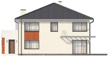 Проект двухэтажного дома с застекленным балконом над гаражом