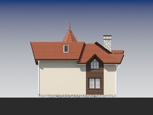Оригинальный двухэтажный дом с угловым входом
