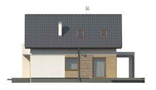 Небольшой дом с мансардой и пристроенным гаражом