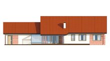 Одноэтажный дом с пристроенным гаражом и опрятной крышей