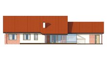 Одноэтажный дом с пристроенным гаражом и опрятной крышей