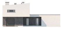 Оригинальный дом Т-образной формы с современным внешним видом