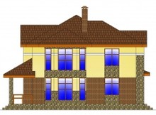 Презентабельный загородный дом с фактурным фасадом