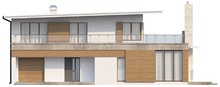 Современный проект двухэтажного особнячка с гаражом