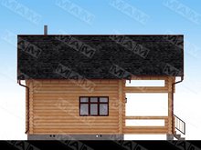 Архитектурный проект деревянного гостевого дома с баней
