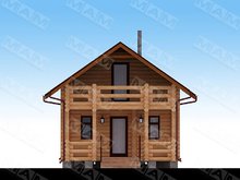 Архитектурный проект деревянного гостевого дома с баней