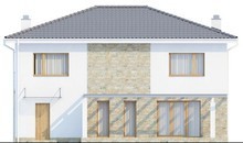 Проект двухэтажного дома с балконом над гаражом