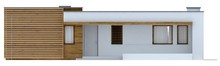 Небольшой коттедж с плоской крышей в стиле бунгало