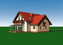 Стильный загородный дом с остекленной панорамной верандой