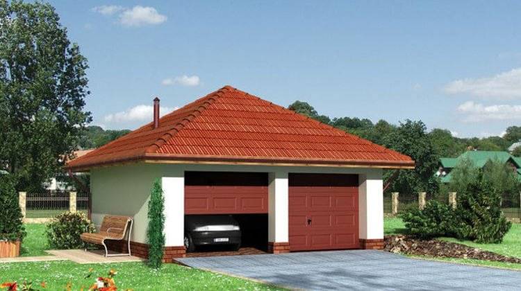 Проект гаража для двух автомобилей