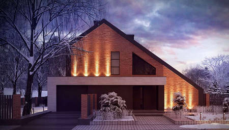 Проект стильного дома с масардой общей площадью 220 кв.м.