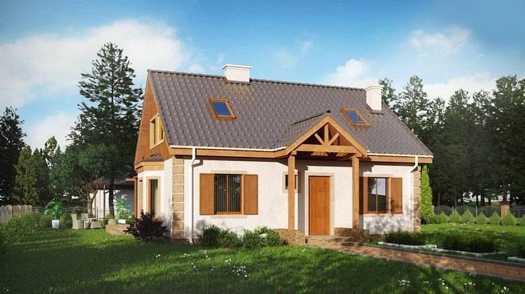 Проект уютного коттеджа с мансардой площадью 140 m²