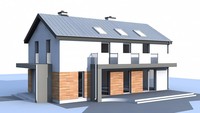 Проект двухэтажного дома для узкого участка по типу 4M692 без гаража