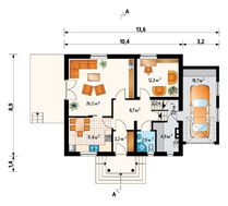 Стильный современный дом с французскими балконами