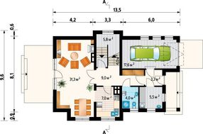 Проект привлекательного дома площадью 167 кв. м с эркером