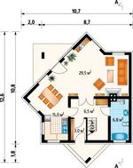 Симпатичный таунхаус уникальной архитектуры для проживания двух семей