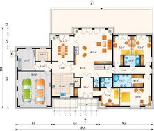 Красивый загородный дом для большой семьи с просторными комнатами и гаражом