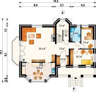 Неповторимый коттедж в романском стиле с шестью спальнями