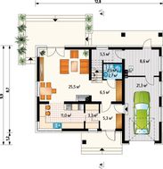 Интересный проект двухэтажного дома с площадью 170 m²