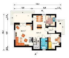 Проект симпатичного особняка с балконом