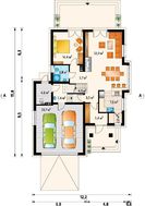 Проект загородного коттеджа с красивой открытой террасой