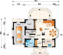 Проект просторного дома для небольшой семьи