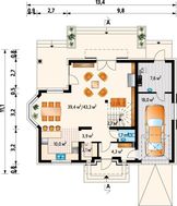 Проект красивой усадьбы с террасой и эркерами