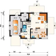 Проект красивого коттеджа с площадью 140 m²