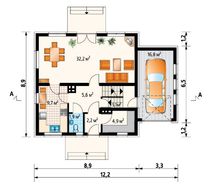Проект небольшой усадьбы с площадью 160 m²