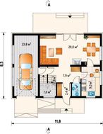 Архитектурный проект небольшого особняка с крыльцом и балконами