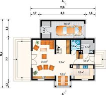 Классический проект коттеджа 12 на 12
