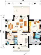 Проект стильной загородной виллы с мансардой и площадью более 200 m²