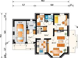 Проект невероятного дома красивыми комнатами