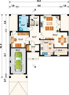 Превосходный загородный коттедж с большой террасой и компактным гаражом