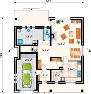 Стильный двухэтажный дом с большими спальнями