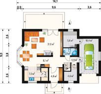 Уютный загородный коттедж с лоджией и балконом