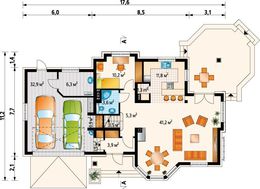 Проект просторного коттеджа 17 на 11