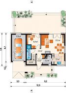 Интересный дом с гаражом с тремя спальнями в мансарде