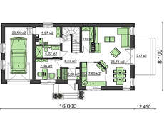 Великолепный проект загородного дома с просторной террасой над гаражом