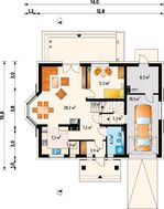 Красивый проект в классическом стиле дома с мансардой