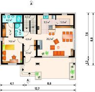 Симпатичный коттедж с тремя спальнями на мансардном этаже