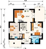 Современный коттедж необычной планировки