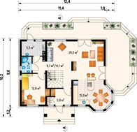 Проект восхитительного двухэтажного особняка с тремя балконами