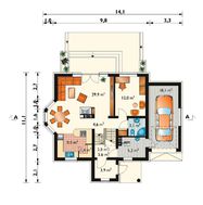 Уютный двухэтажный коттедж с эркером