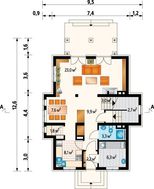 План великолепного дома с эркерами и балконами